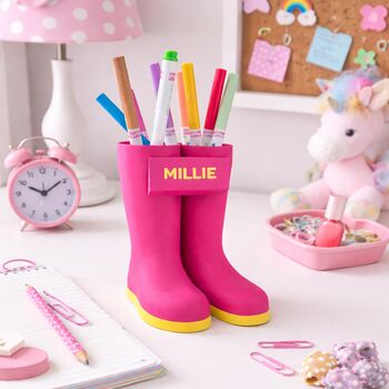 Personalised Welly Boot Pen Holder, 3 of 6
