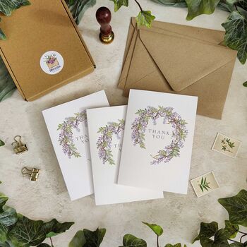 Lilac Wisteria Thank You Cards And Envelopes, 2 of 6