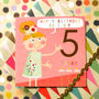Copper Foiled Flower Girl 5th Birthday Card, thumbnail 3 of 5