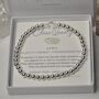 April Birthstone Sterling Silver Bead Bracelet Gift, thumbnail 1 of 3