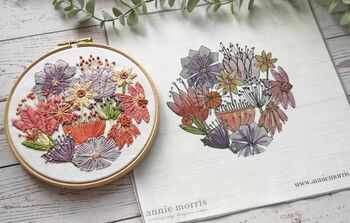 Blooms Floral Embroidery Pattern, 6 of 7
