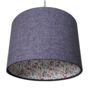 Wilma Columbine Purple Tweed Floral Lined Lampshades, thumbnail 1 of 7