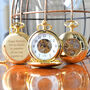 Gold Engraved Pocket Watch With Windowed Back, thumbnail 1 of 4