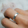 Women's Silver Engraved Personalised Ring, thumbnail 5 of 12