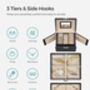 Three Tier Jewellery Box Lockable Organiser, thumbnail 3 of 6