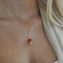 Rose Quartz Crystal Mushroom Pendant Necklace For Love, thumbnail 5 of 6