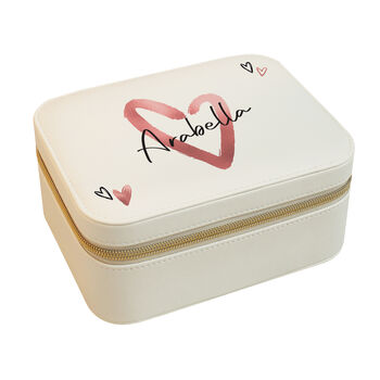 Personalised Heart Travel Jewellery Box, 4 of 5
