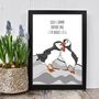 Puffin Themed Engagement Or Wedding Print, thumbnail 5 of 7