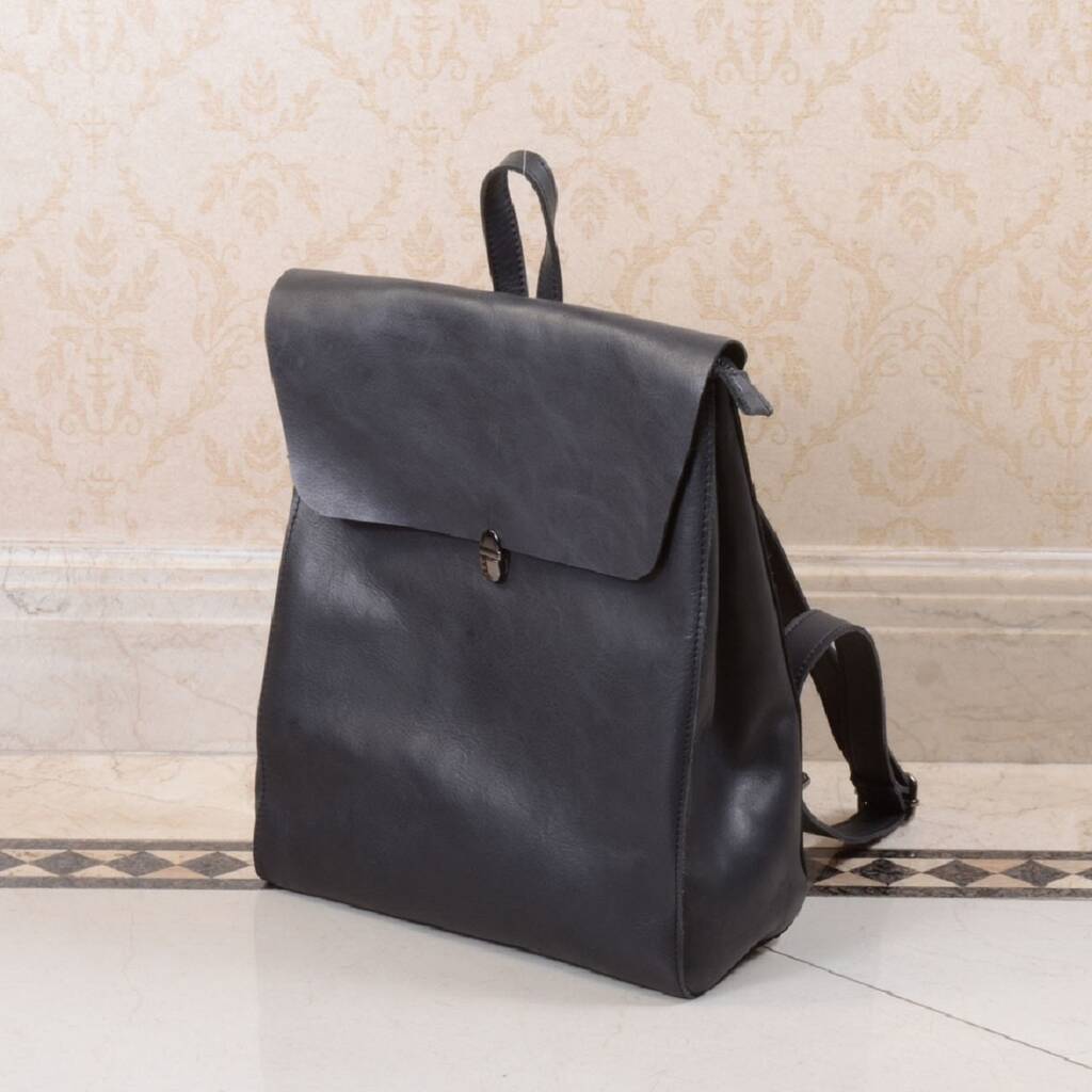 Minimalist Leather Backpack For Ladies By EAZO | notonthehighstreet.com