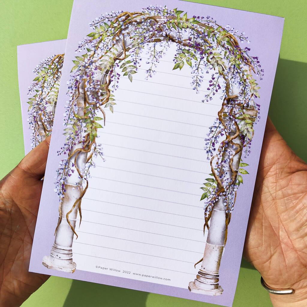Wisteria Lilac A5 Notepad, 1 of 4