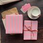 Pink Wide Stripe Paper Fibre Wrapping Paper Sheet, thumbnail 11 of 12