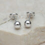 9ct White Gold Ball Stud Earrings, thumbnail 4 of 7