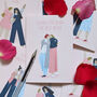 Fun Hand Drawn Pack Of Galentine Cards, thumbnail 1 of 5