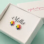 Personalised Rainbow Flower Earrings, thumbnail 1 of 2