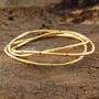 Topaz November Birthstone Gold Plated Silver Stacking Bangle, thumbnail 4 of 9
