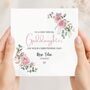 Granddaughter Christening Card, Pink Roses Baptism Card, Any Relationship, thumbnail 4 of 6