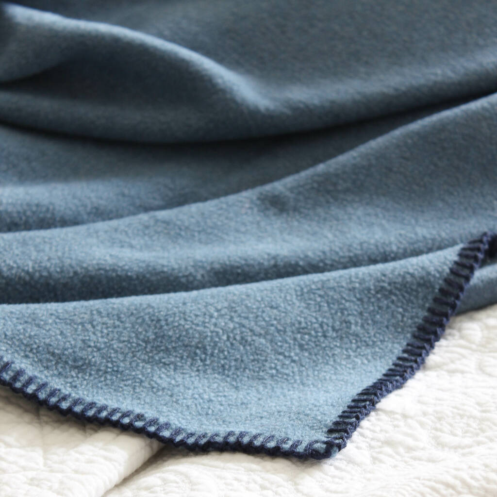 personalised blue fleece blanket by marquis & dawe ...