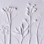 Yarrow, Delphinium, Lupin And Fern Plaster Cast Plaque, thumbnail 2 of 2