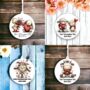 Personalised Whimsical Valentine Anniversary Love Animals Hanging Decoration, thumbnail 1 of 12
