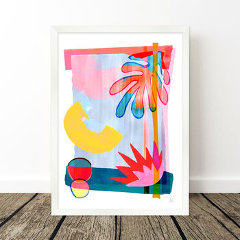 Colourful Abstract Leaf Print Set – Vibrant Modern Wall Art Trio, 8 of 12