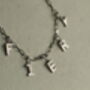 Silver Sunburst Name Necklace, thumbnail 4 of 8