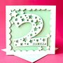 Personalised Stars Age Two Birthday Card, thumbnail 1 of 4