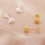 Pine Cone Stud Earrings In Sterling Silver, thumbnail 1 of 12