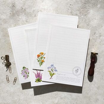 Botanical Flowers Letter Writing Set, 8 of 8