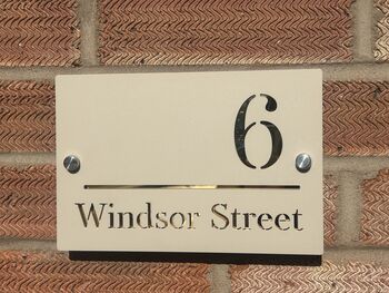Personalised House Acrylic Number Sign Windsor, 3 of 6