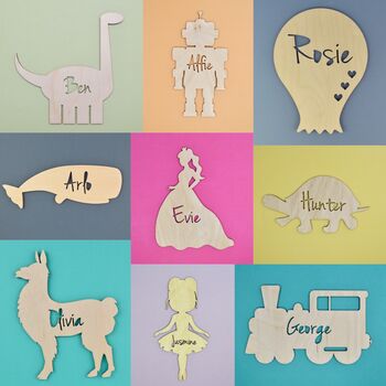 Personalised Nursery Door Sign Or Name Plaque Unicorn, 5 of 8