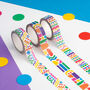 Crazy Stripes Rainbow Washi Tape, thumbnail 2 of 3