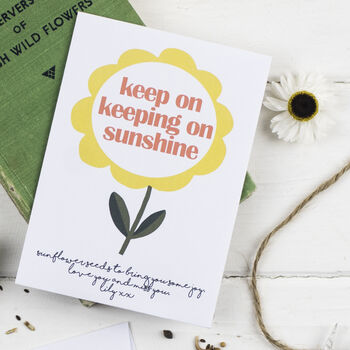 'Keep On Keeping On' Personalised Sunflower Seed Packet, 2 of 5
