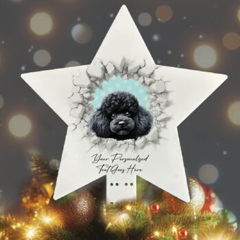 Personalised Christmas Poodle Break Through, 8 of 10