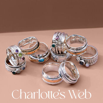Nature Gratitude Sterling Silver Spinning Ring, 11 of 11