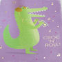 Croc 'N' Roll Gold Foil Greeting Card, thumbnail 3 of 3