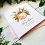 Personalised Christmas Card, Pink And Gold Bauble, thumbnail 2 of 8