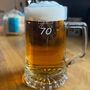 70th Birthday Bow Tie Tankard Glass, thumbnail 4 of 5