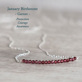 January Birthstone Real Garnet Necklace, 6 of 9