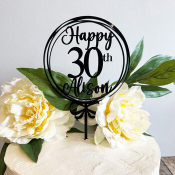 Personalised 30th Birthday Acrylic Cake Topper, 2 of 5