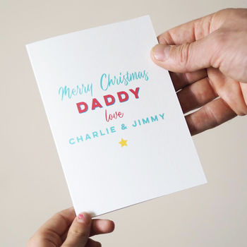 Personalised Christmas Card For Daddy, 2 of 3
