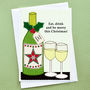 'Christmas Wine' Personalised Christmas Card, thumbnail 2 of 3