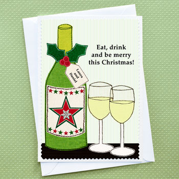 'Christmas Wine' Personalised Christmas Card, 2 of 3