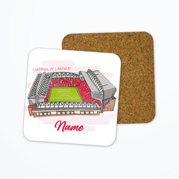 Personalised Liverpool Fc Coaster, Anfield Stadium, 2 of 2