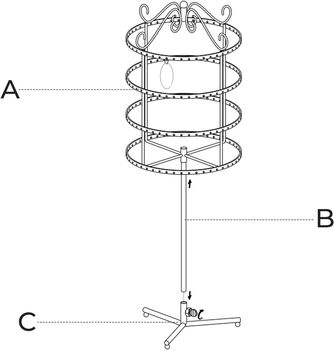 Four Tier White Round Jewellery Stand Holder, 6 of 7