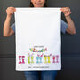 Personalised Hen Party Welly Boot Tea Towel, thumbnail 1 of 3