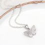 18ct Gold Plated Or Silver Tiny Butterfly Necklace, thumbnail 3 of 7