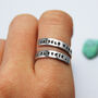 Personalised Adjustable Engraved Hug Ring Silver Gold, thumbnail 2 of 11