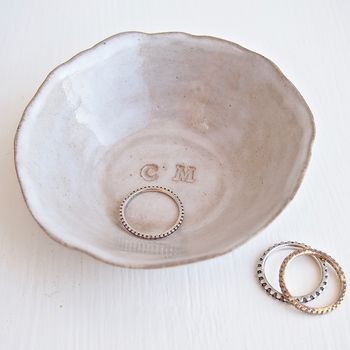 Personalised Ceramic Bridesmaid Wedding Gift Ring Dish, 2 of 11