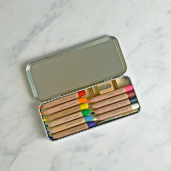 Personalised Jumbo Watercolour Pencils Tin, 3 of 12