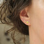 Yellow Crystal Stud Earrings In Gold Or Silver, thumbnail 8 of 12